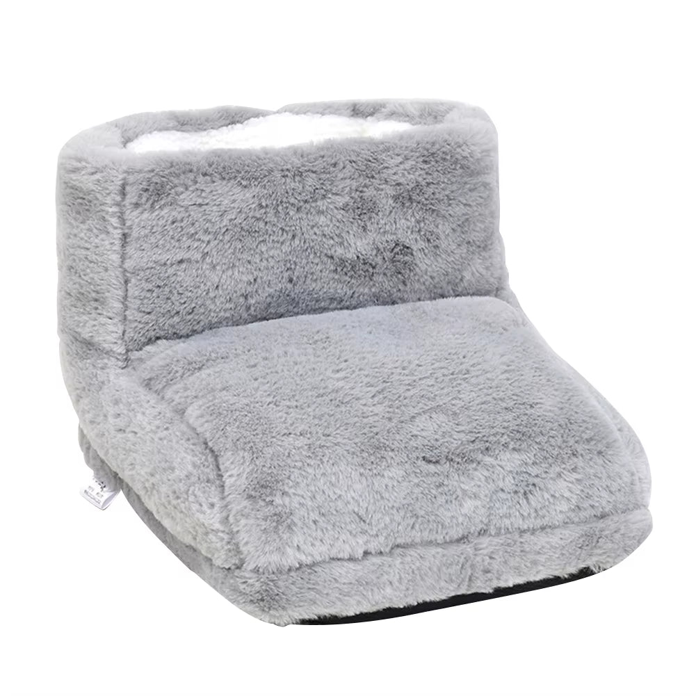 Electric Foot Warmer USB Charging Foot Heating Pad Comfort Fleece Suede Cushion Foot Heater Couple Slippers for Bedroom Sleeping